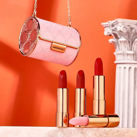 Coffret de 4 rouges à lèvres avec sac de transport (Benin)