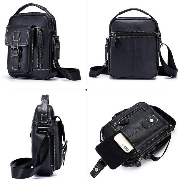 sacoche vintage en cuir de vache (Congo)