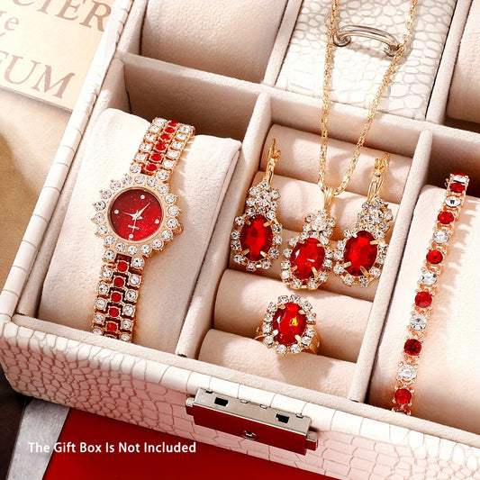 Parure de bijoux rouge royal (Benin)