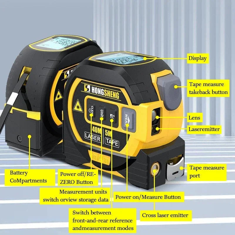 Instrument de mesure de ruban laser infrarouge 3 en 1 (Gabon)