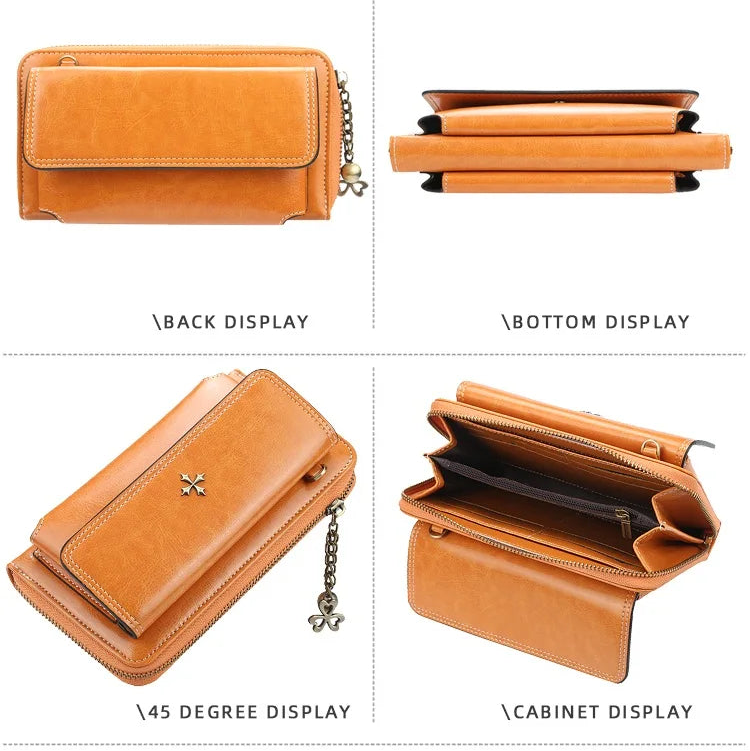 Grand portefeuille en cuir à bandoulière (Togo)