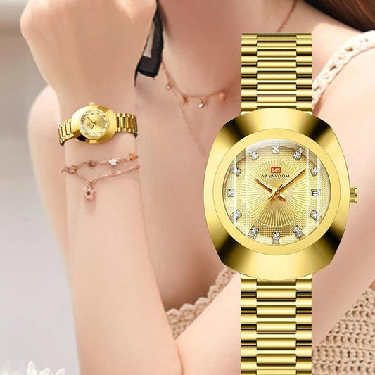 Montre de luxe incrustée de strass pour femme (Benin)