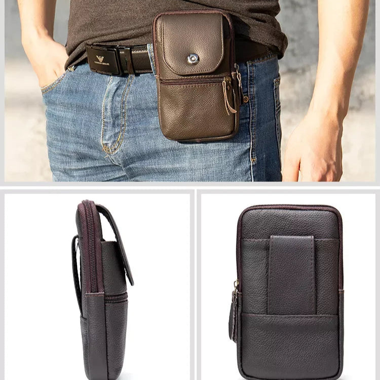 Étui de ceinture en cuir à rabat (Chad)