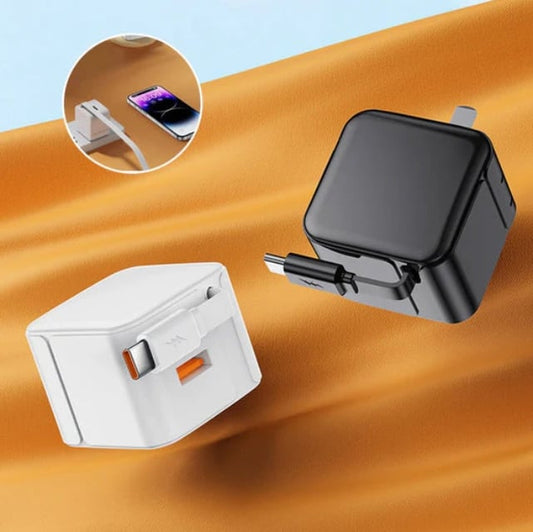 Bloc chargeur rapide avec câble rétractable (Benin)