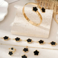 Ensemble de bijoux à fleurs noires (Congo)