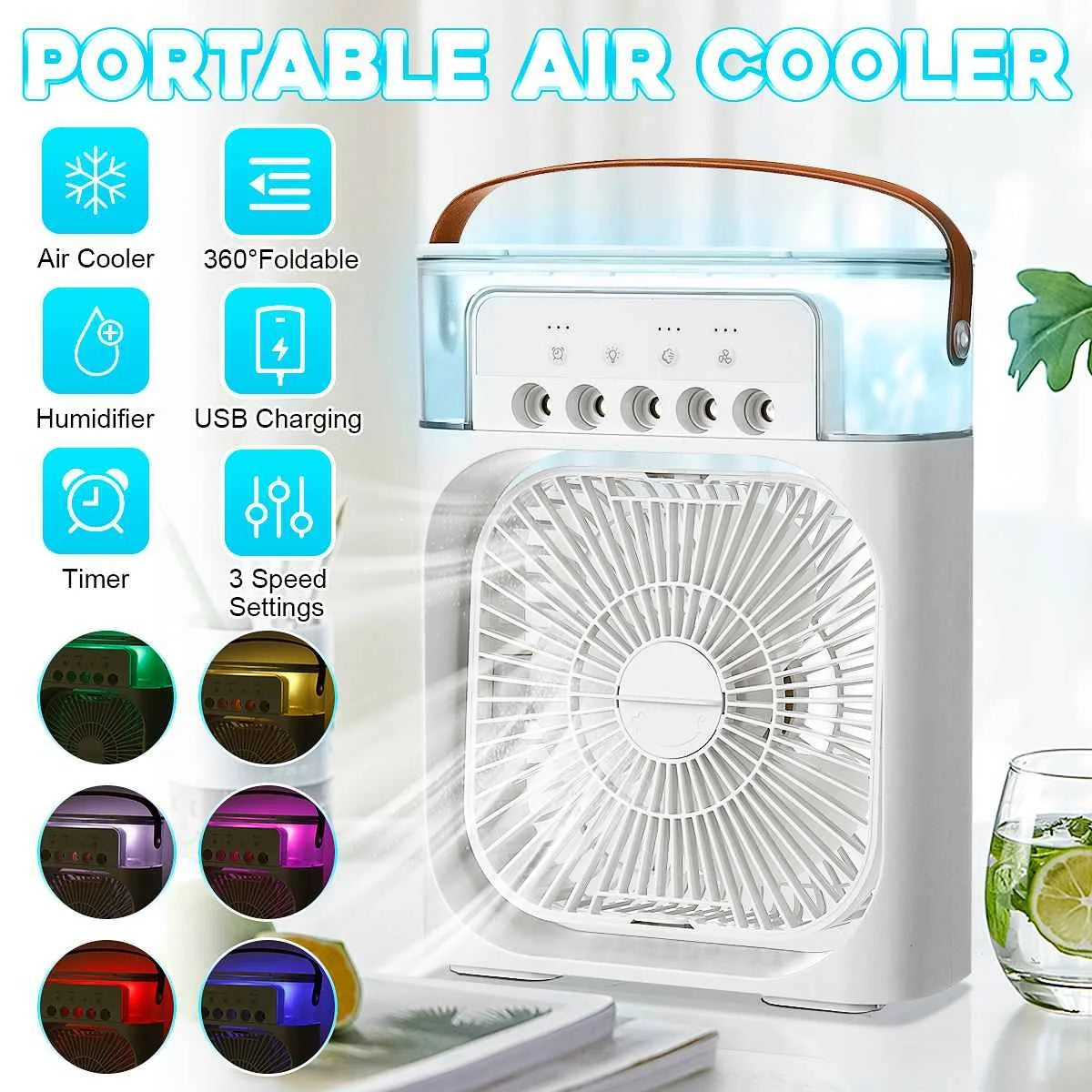 Mini ventilateur électrique portable 3 en 1 (Burkina Faso)