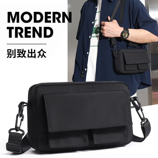 Sac bandoulière en nylon noir (Benin)