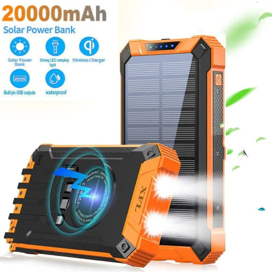 Power bank chargeur sans fil avec 4 câbles intégrés (Gabon)