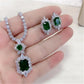 Parure de bijoux en cristal vert (Côte d'Ivoire)