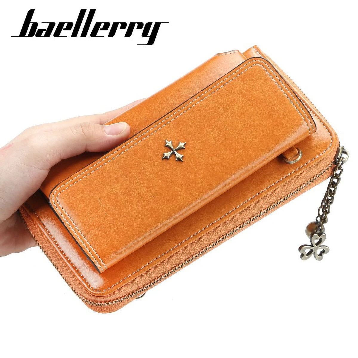 Grand portefeuille en cuir à bandoulière (Togo)