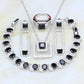 Parure de bijoux sertie de pierres noires (Congo)