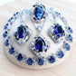 Parure de bijoux zircon bleu (Niger)
