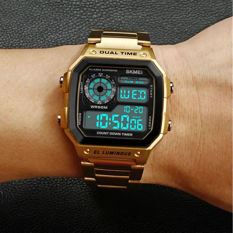Montre numérique intelligente dorée (Mali)