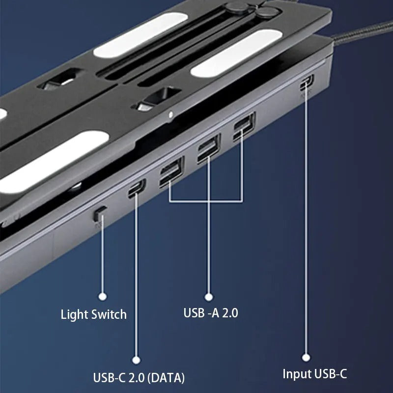 Support pour ordinateur portable avec hub USB intégré (Benin)