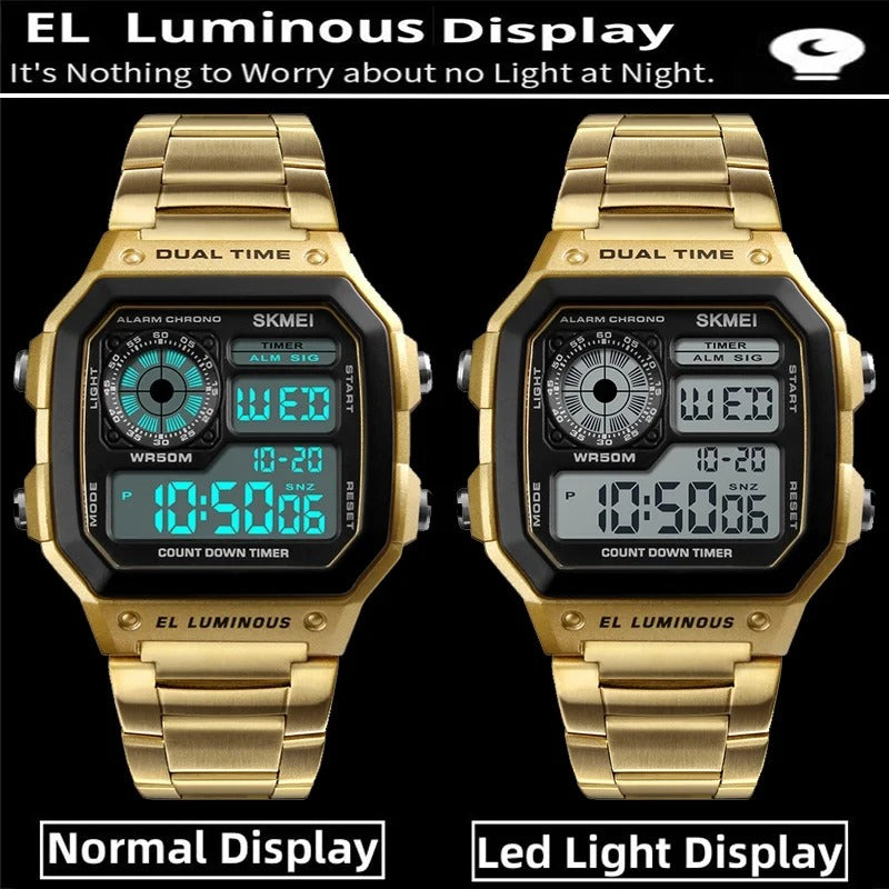 Montre numérique intelligente dorée (Mali)