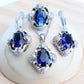 Parure de bijoux zircon bleu (Niger)