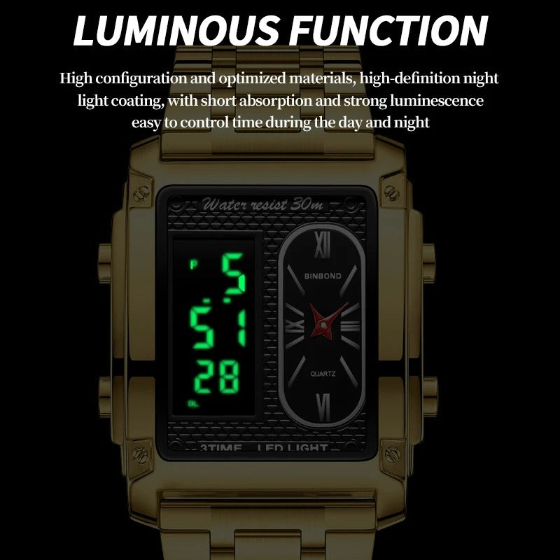 BINBOND – Montre à Quartz Multifonctionnelle pour Homme (Burkina faso)
