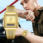 Montre Numérique à Double Affichage pour Homme, en Or (Benin)