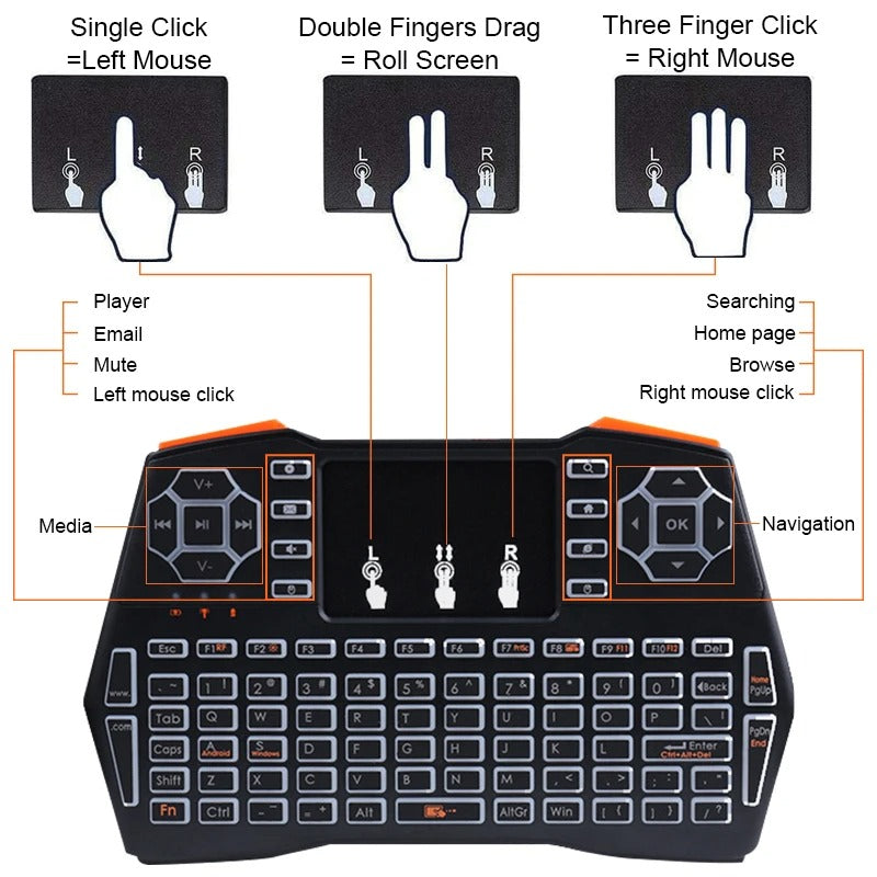 Mini clavier de poche I8 Plus (Burkina faso)