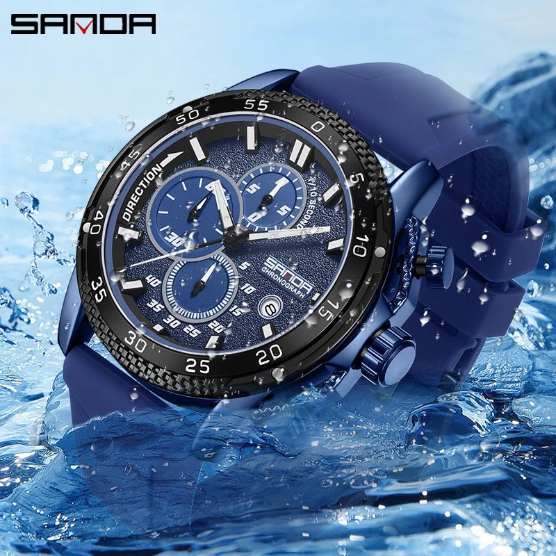 Montre MEGIR pour homme en silicone (Niger)