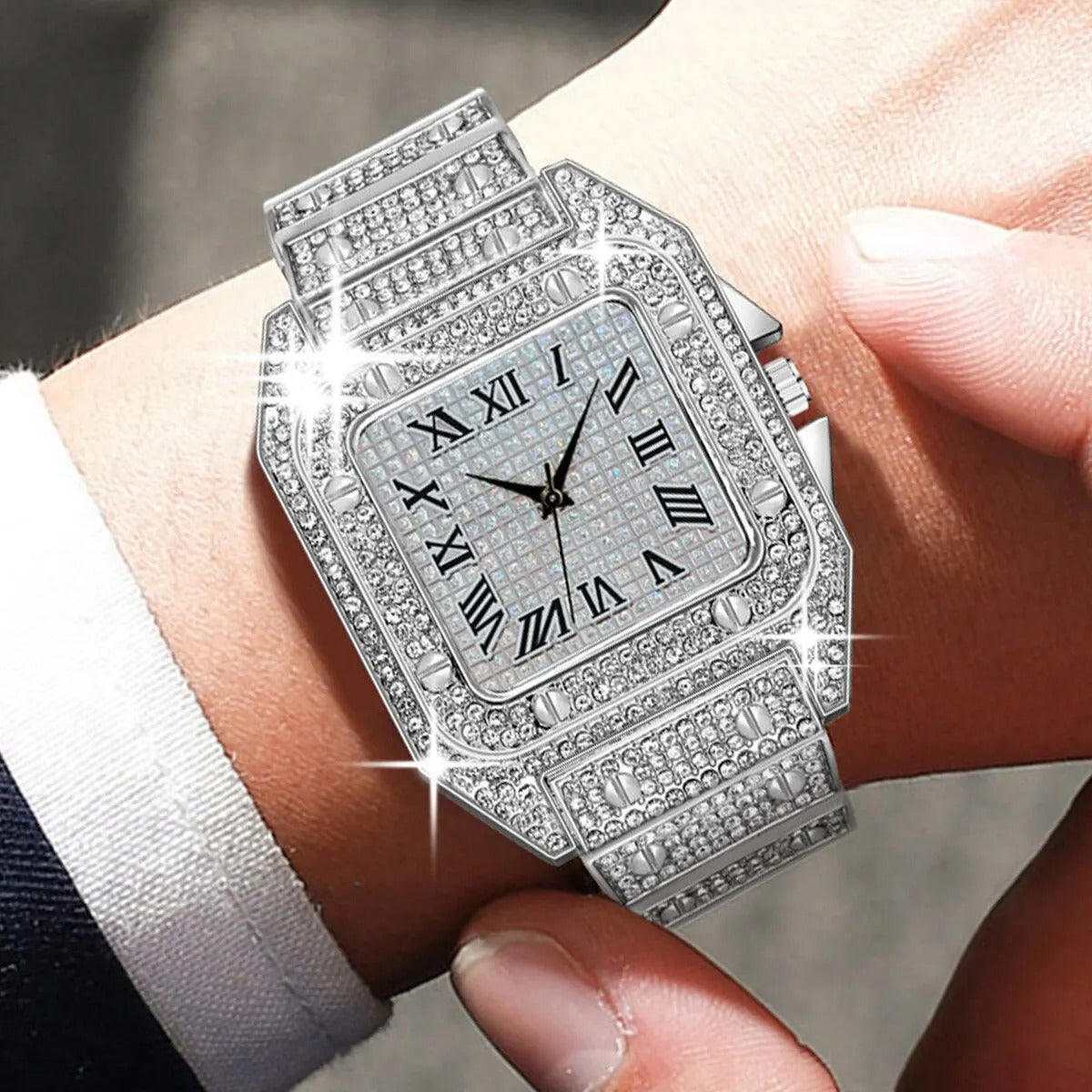 Montre Hip Hop glacée pour hommes (Togo)