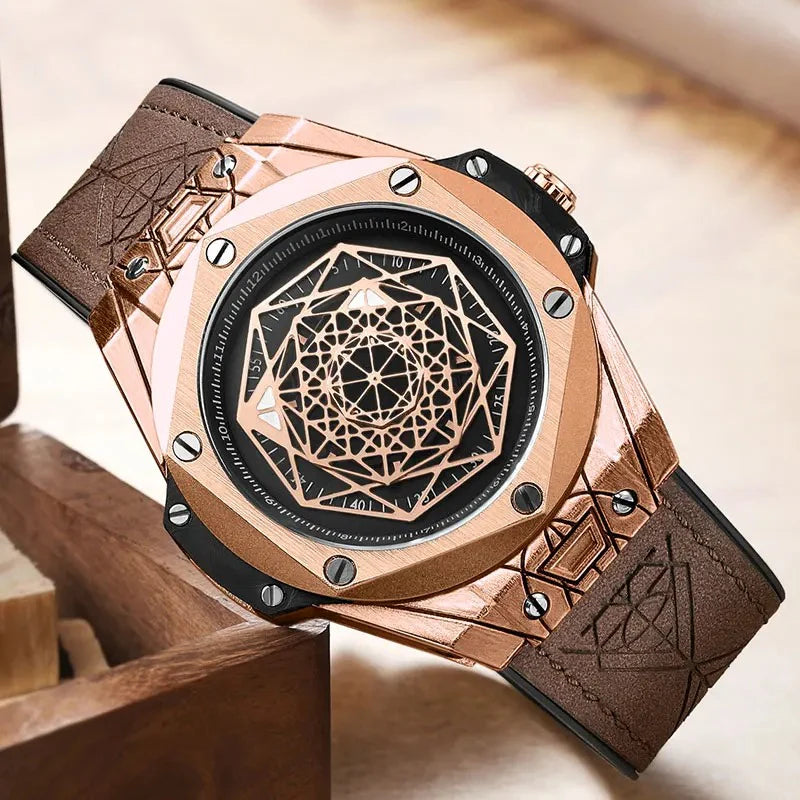 Montre Onola avec cadran géométrique (Chad)