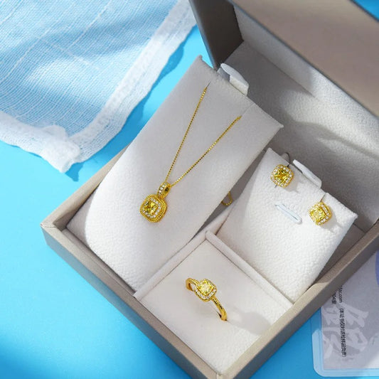 Ensemble de bijoux 3 pièces en diamant et zircon (Benin)