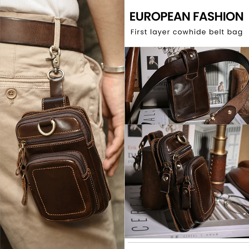 Sac ceinture en cuir de haute qualité pour hommes (Chad)