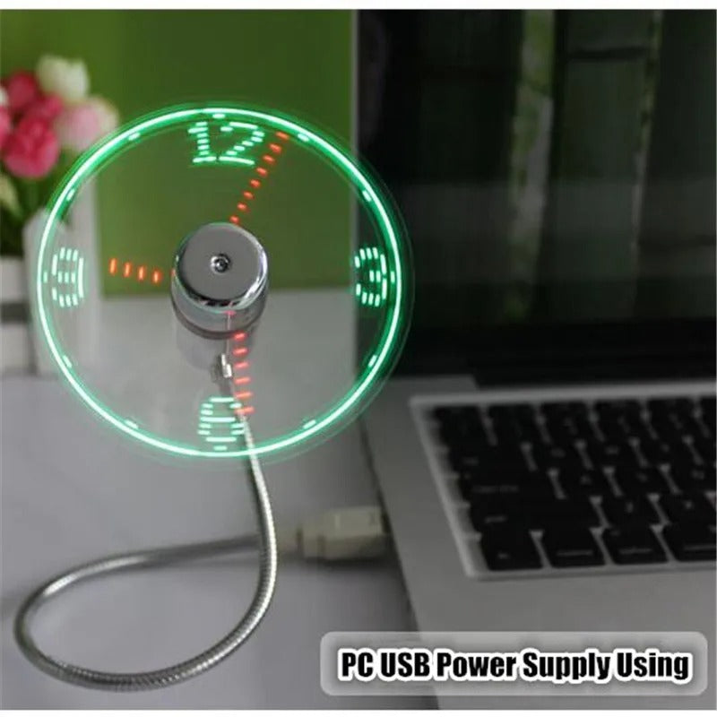Horloge LED portable avec ventilateur (Côte d'Ivoire)