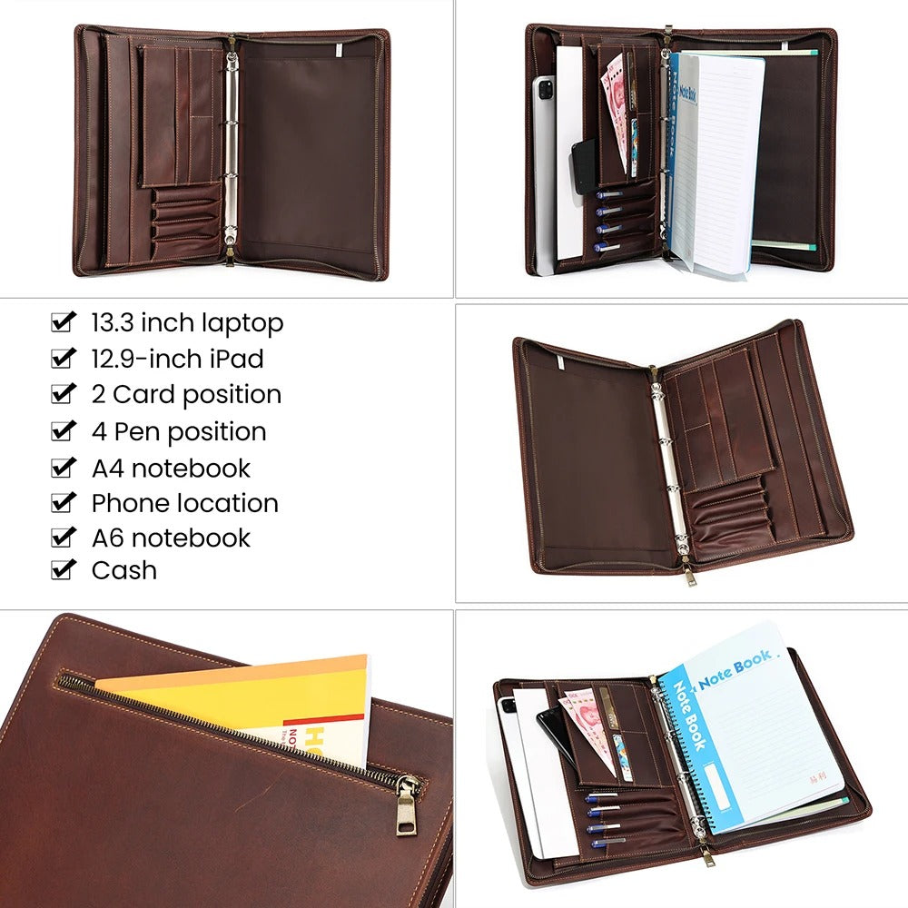 Conférencier A4 en cuir (Congo)