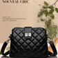 Sac original en cuir noir brodé (Gabon)