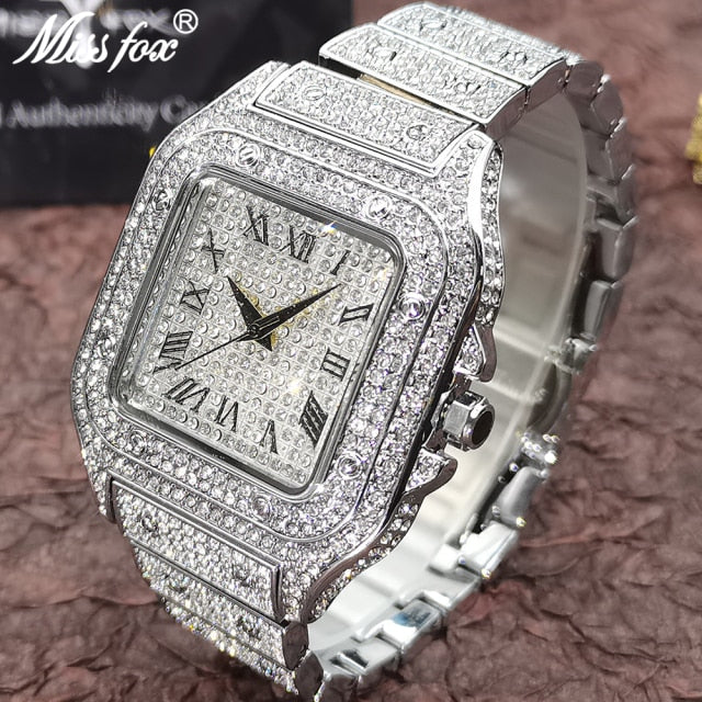 Montre Hip Hop glacée pour hommes (Togo)