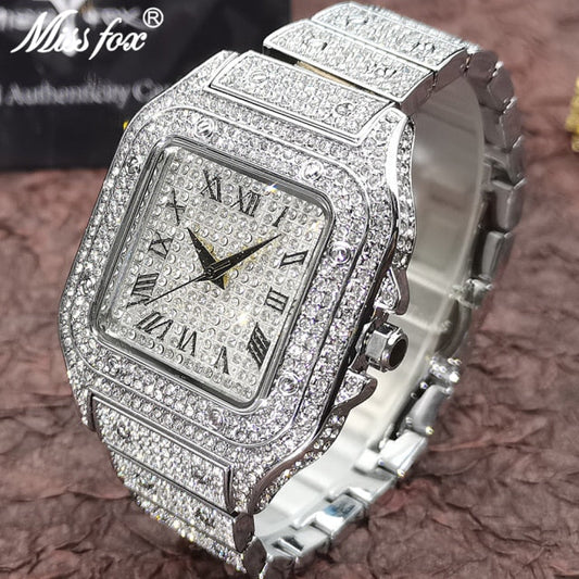 Montre Hip Hop glacée pour hommes (Benin)