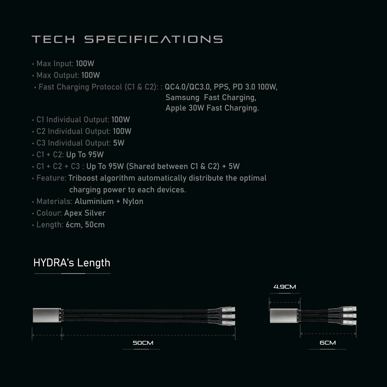 Adaptateur Hydra Triple Type-C (Benin)