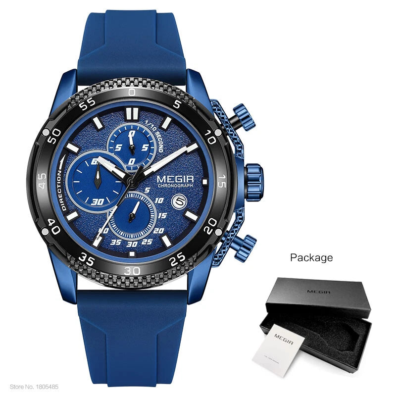 Montre MEGIR pour homme en silicone (Niger)