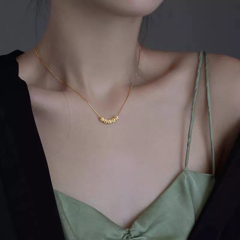 Collier cinq bénédictions pour femme plaqué or (Gabon)