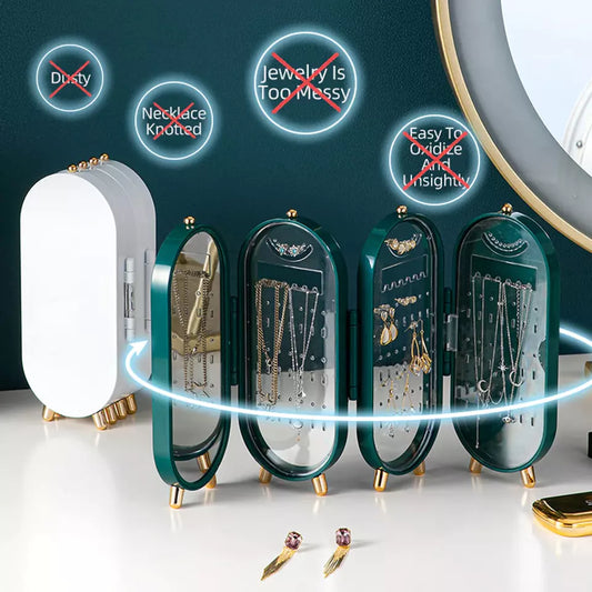 Organisateur de Bijoux Pliable avec Miroir (Benin)