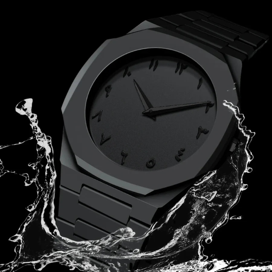 Montre à quartz décontractée avec chiffres arabes (Chad)